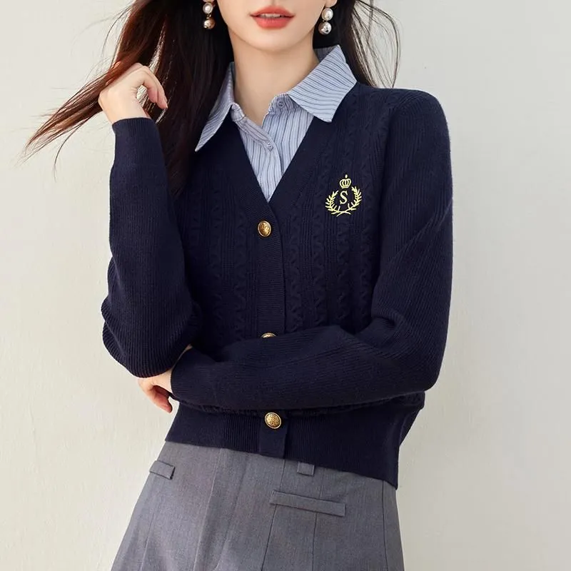ABBY GODDESS Knitwear Women's Navy Blue-1
