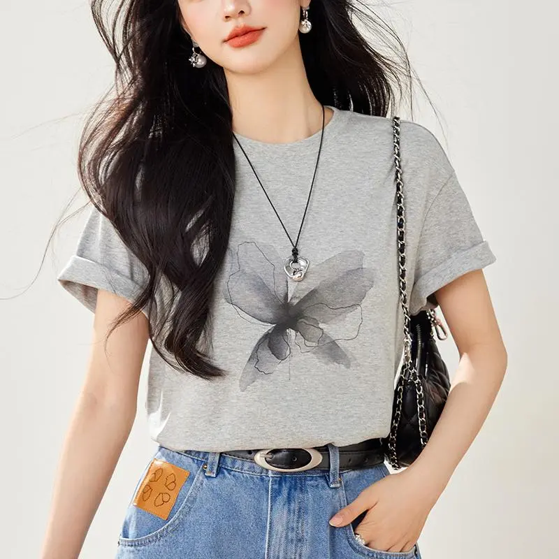 ABBY GODDESS T Shirt Women's Gray-3
