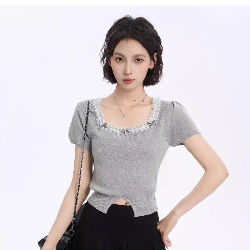 ABBY GODDESS T Shirts Women's Gray-2