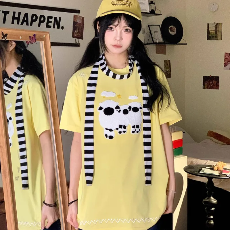 ABBY GODDESS T Shirts Women's Yellow-2
