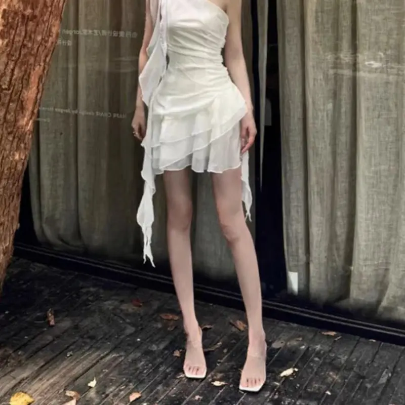 ABBY GODDESS Sleeveless Dress Women's White-6