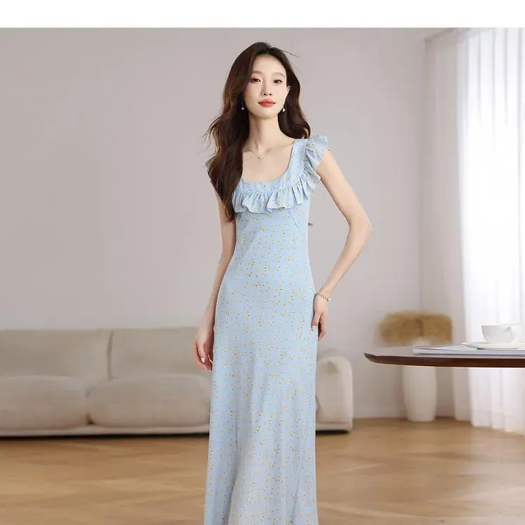 ABBY GODDESS Sleeveless Dress Women's Light Blue-4