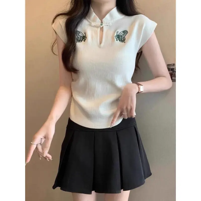 ABBY GODDESS Flutter Sleeve T Shirt Women's-2
