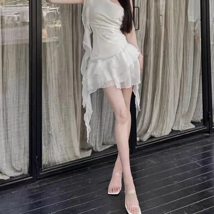 ABBY GODDESS Sleeveless Dress Women's White-5