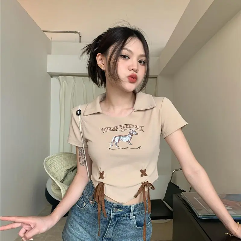 ABBY GODDESS T Shirts Women's Khaki-5