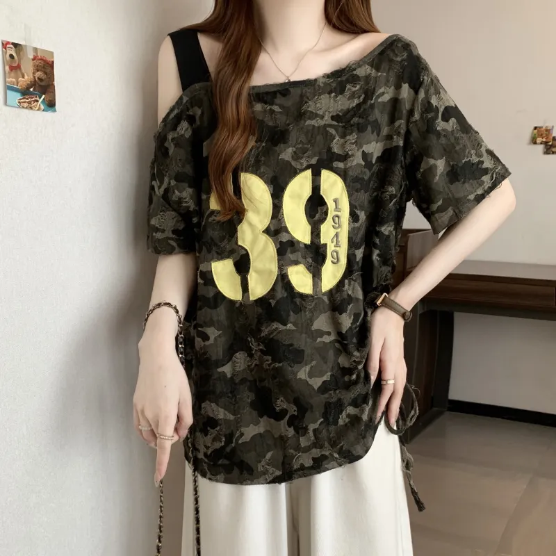 ABBY GODDESS T Shirts Women's Army Green-4