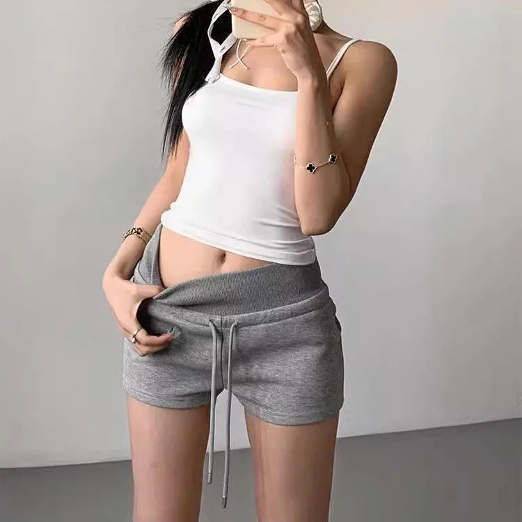 ABBY GODDESS Casual Shorts Women's Gray-2