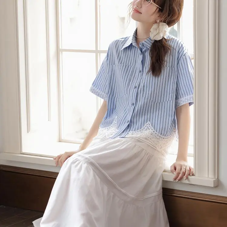 ABBY GODDESS Shirts Women's Blue-5