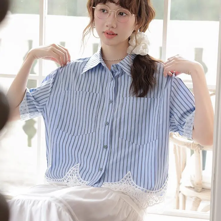 ABBY GODDESS Shirts Women's Blue-6