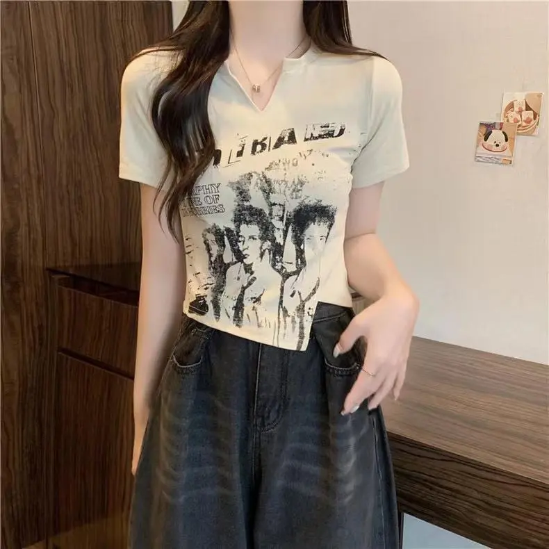 ABBY GODDESS T Shirts Women's Apricot-3