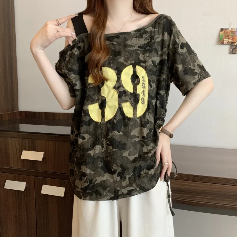 ABBY GODDESS T Shirts Women's Army Green-3