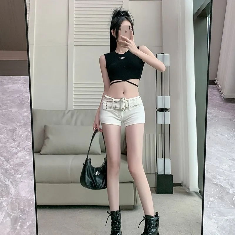 ABBY GODDESS Denim Shorts Women's-5