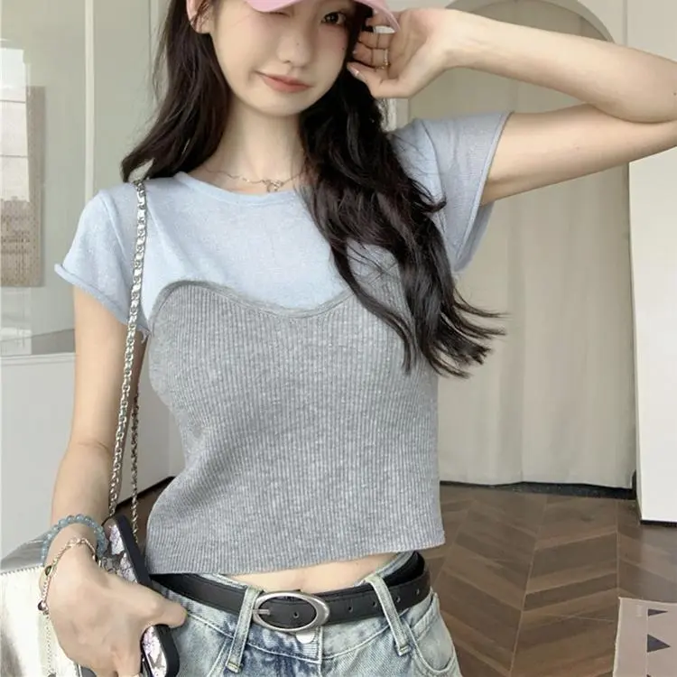 ABBY GODDESS T Shirts Women's Gray-2