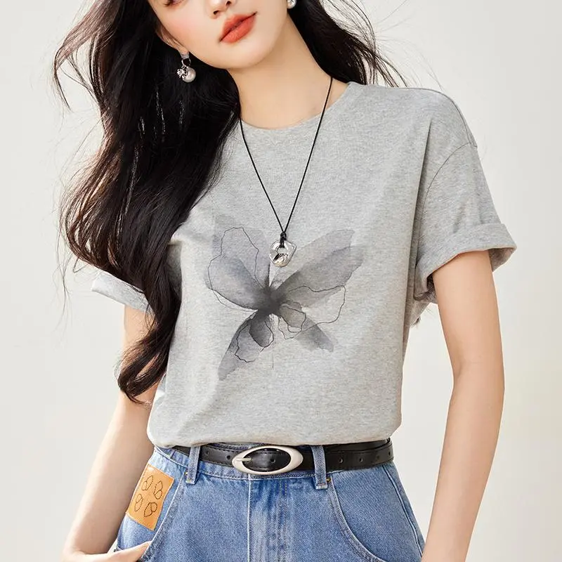 ABBY GODDESS T Shirt Women's Gray-5