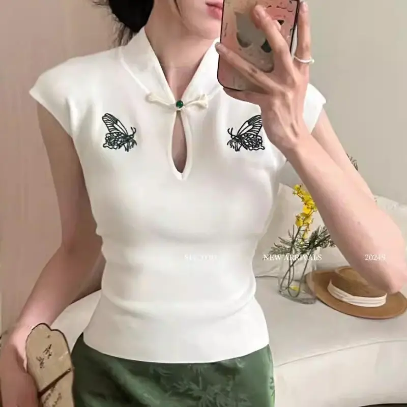 ABBY GODDESS Flutter Sleeve T Shirt Women's-5