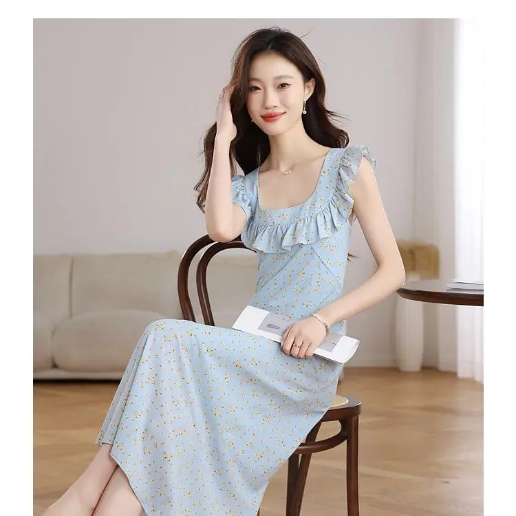 ABBY GODDESS Sleeveless Dress Women's Light Blue-2