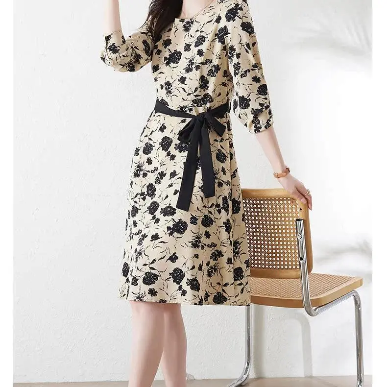 / Short Sleeved Dresses Women's Black-4