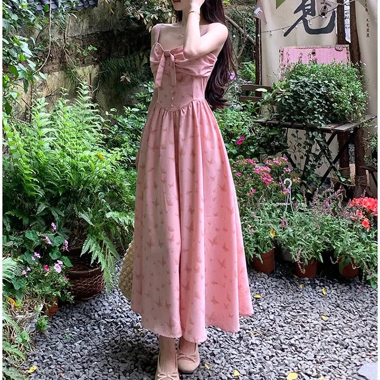 ABBY GODDESS Slip Dress Women's Pink-2