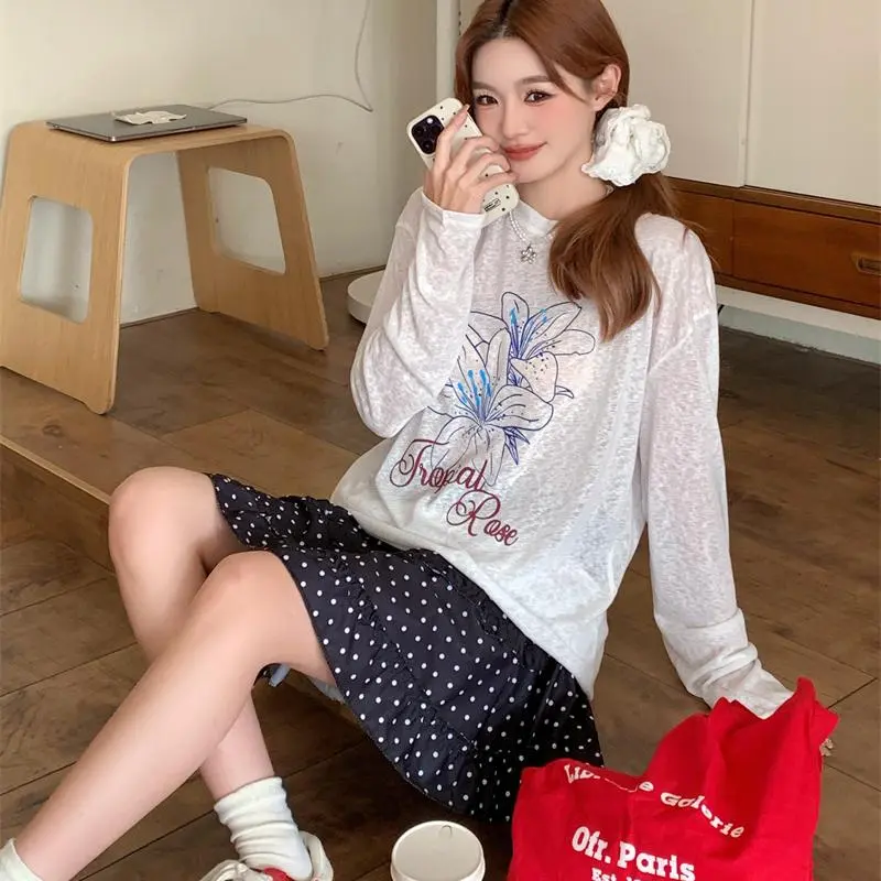 ABBY GODDESS Set in Sleeve T Shirt Women's White-4