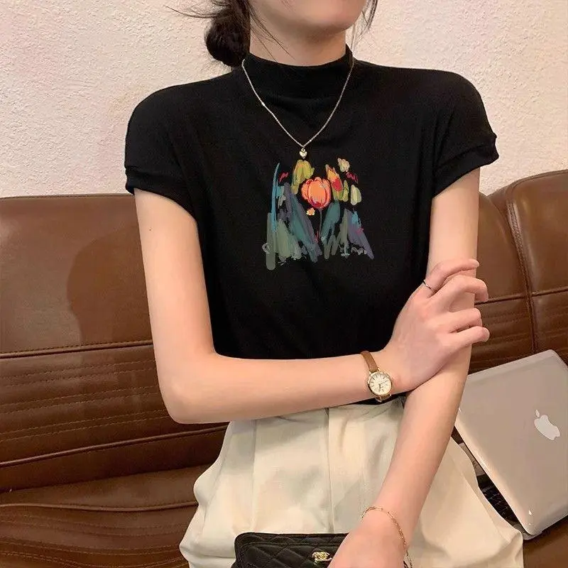 / T Shirts Women's Black-4