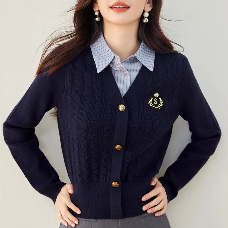 ABBY GODDESS Knitwear Women's Navy Blue-2