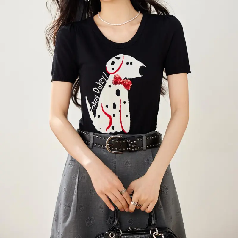 ABBY GODDESS T Shirts Women's Black-5
