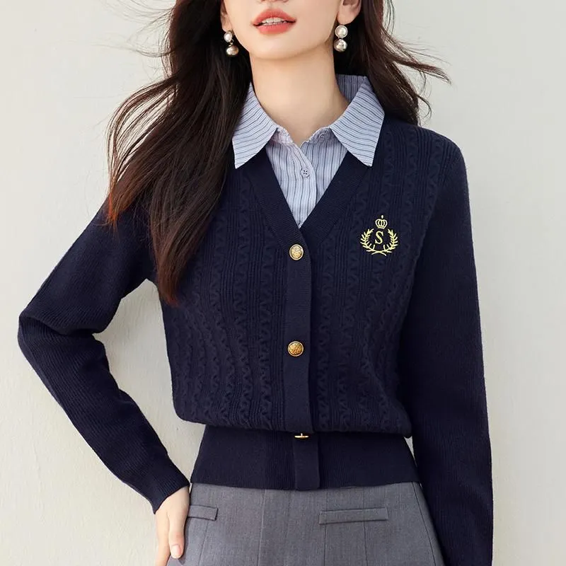 ABBY GODDESS Knitwear Women's Navy Blue-5
