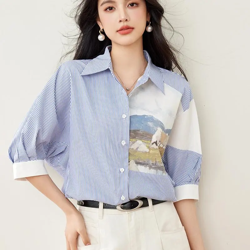 ABBY GODDESS Shirt Women's Blue-2