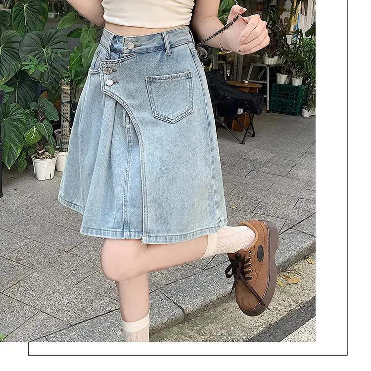ABBY GODDESS Denim Short Skirts Women's-4