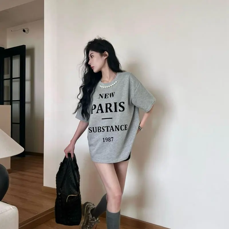 ABBY GODDESS T Shirt Women's Gray-4