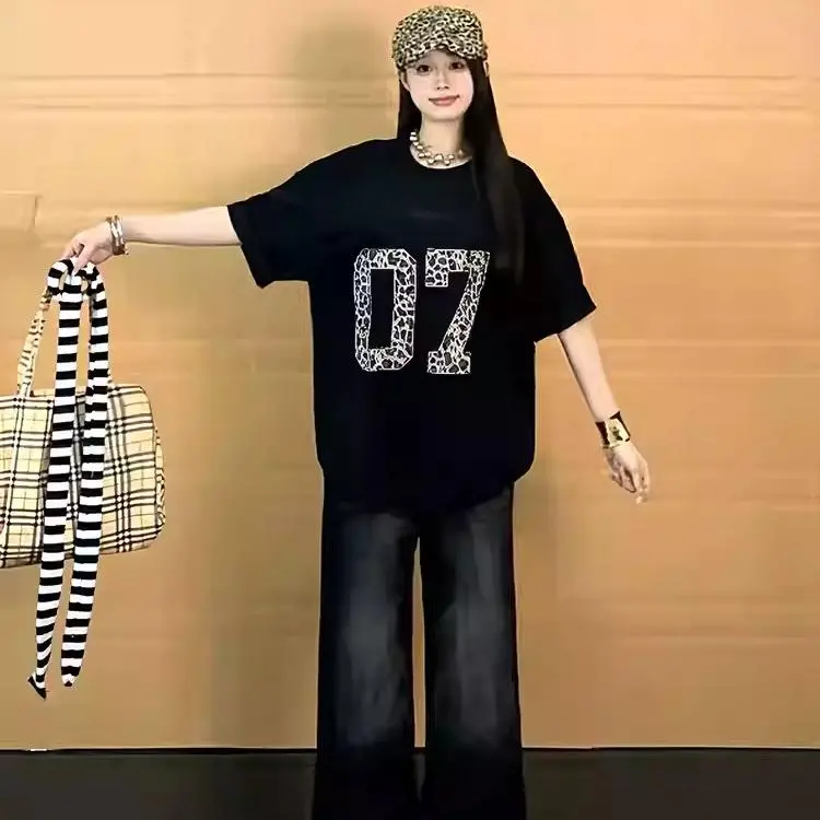 ABBY GODDESS Drop Shoulder Sleeve T Shirt Women's-2