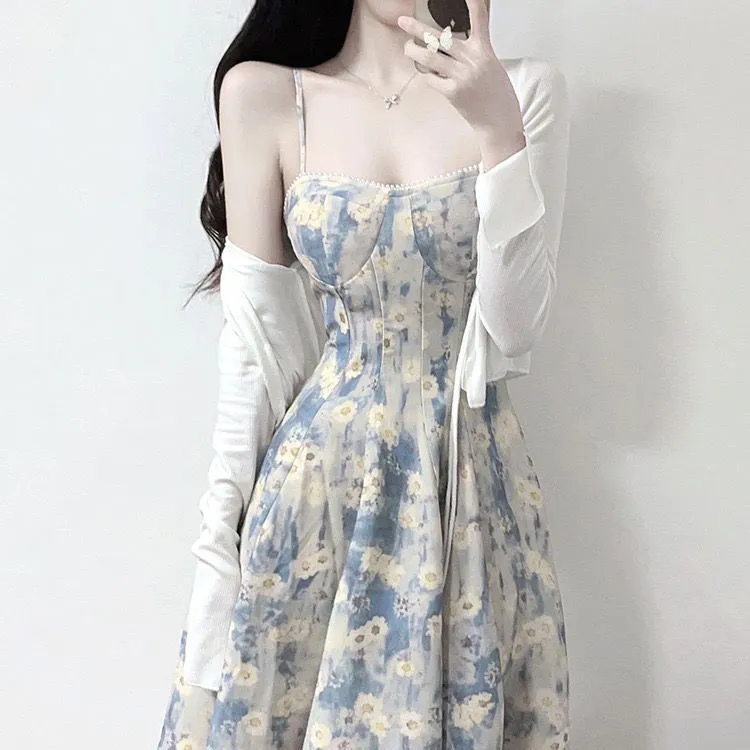 ABBY GODDESS Slip Dress Women's Light Blue-2