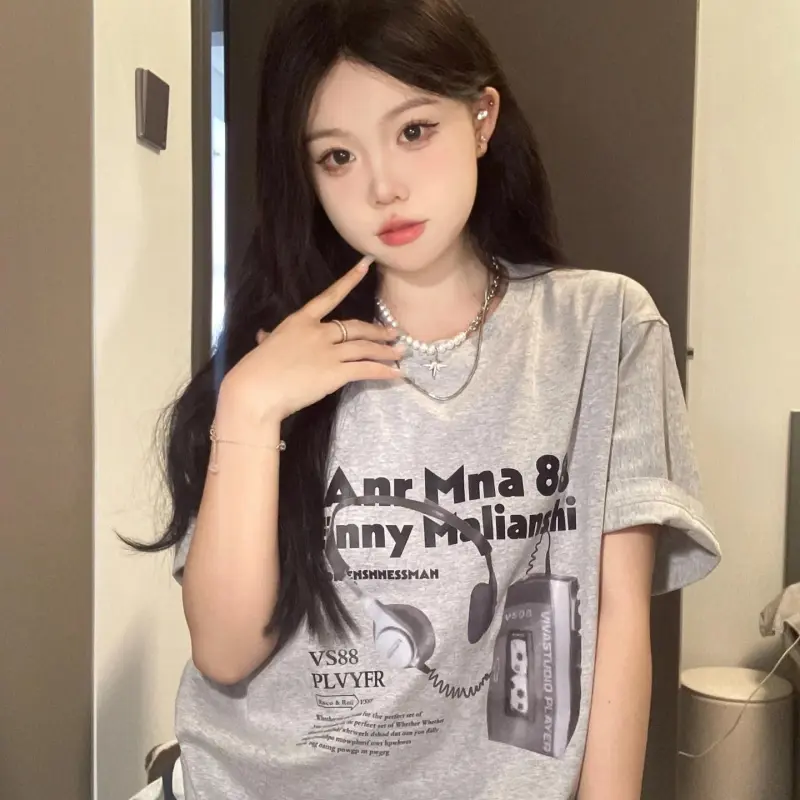 ABBY GODDESS Drop Shoulder Sleeve T Shirt Women's-3