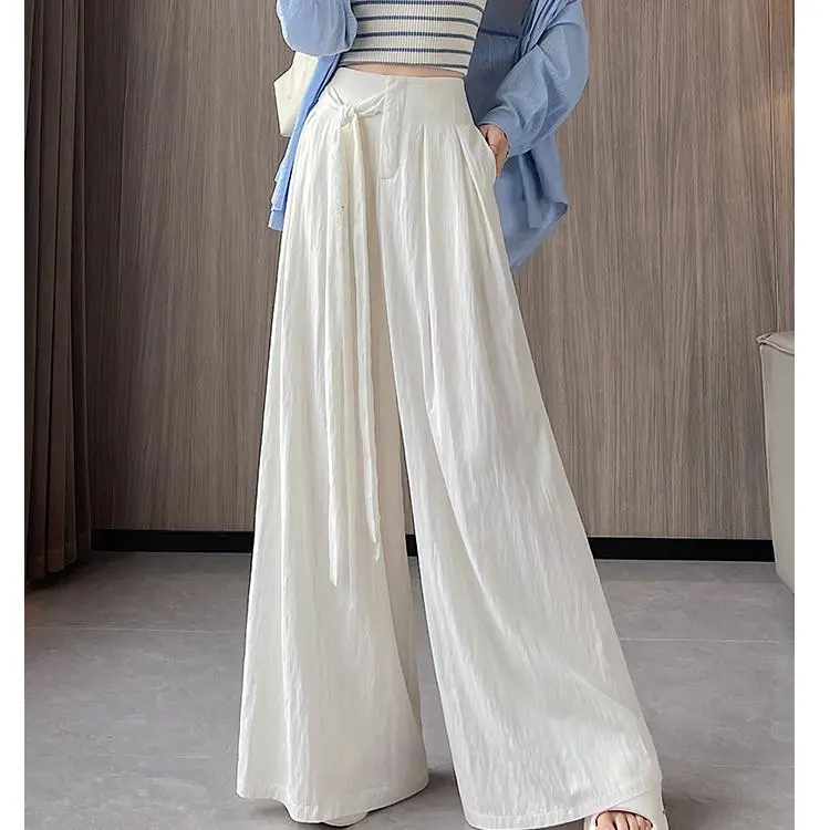 ABBY GODDESS Casual Pants Women's White-2