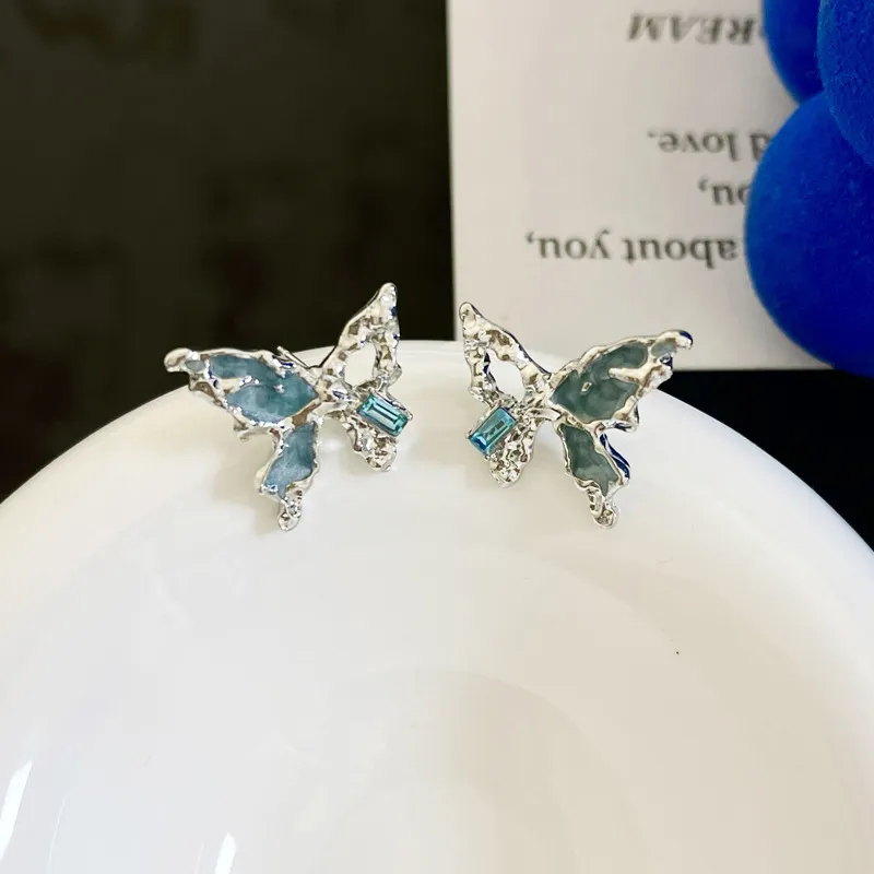 QIANFANGDAHUANGYE Oil Drip Stud Earrings Women's-3