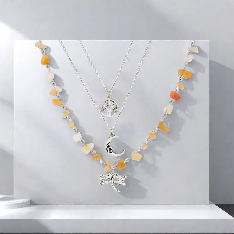 QIANFANGDAHUANGYE Stones Necklaces Women's-5