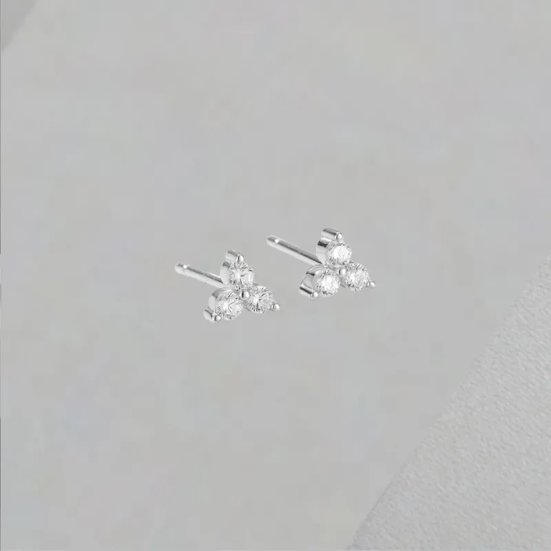 QIANFANGDAHUANGYE S925 Sterling Silver Stud With Zircon Stud Earrings Women's-6