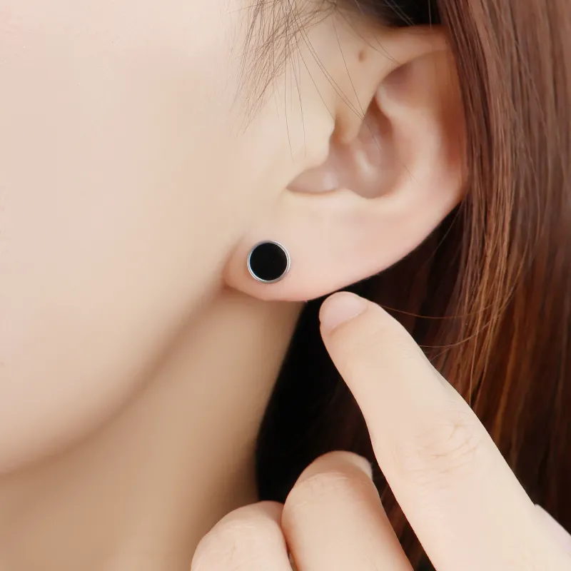 High Quality Titanium Steel Accessory Fashion Stud Earrings Unisex-2