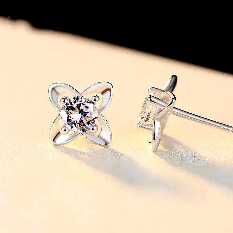 QIANFANGDAHUANGYE Zircon Stud Earrings Women's-2