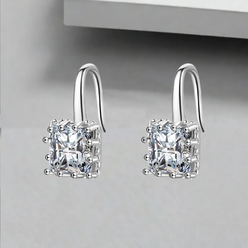 QIANFANGDAHUANGYE Zircon Earrings Women's-5