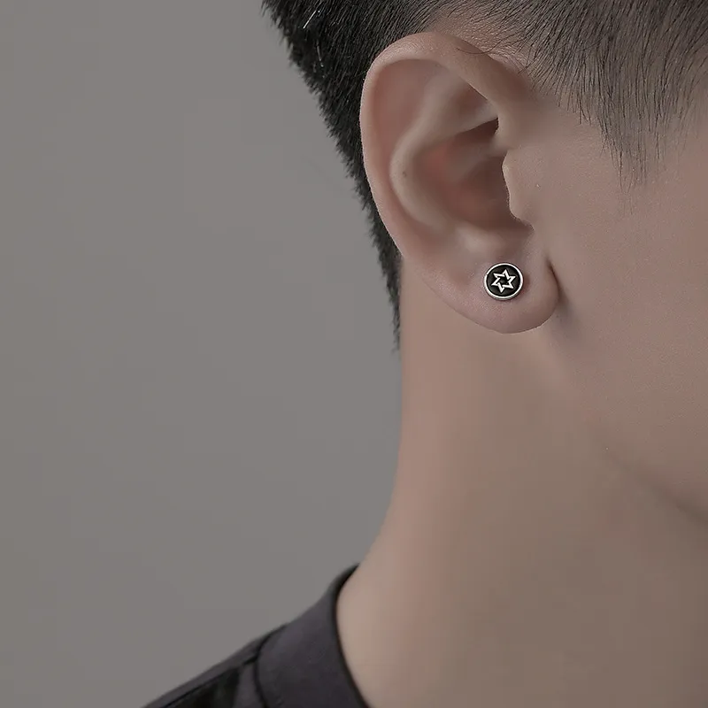 QIANFANGDAHUANGYE Alloy Stud Earrings Men's-2