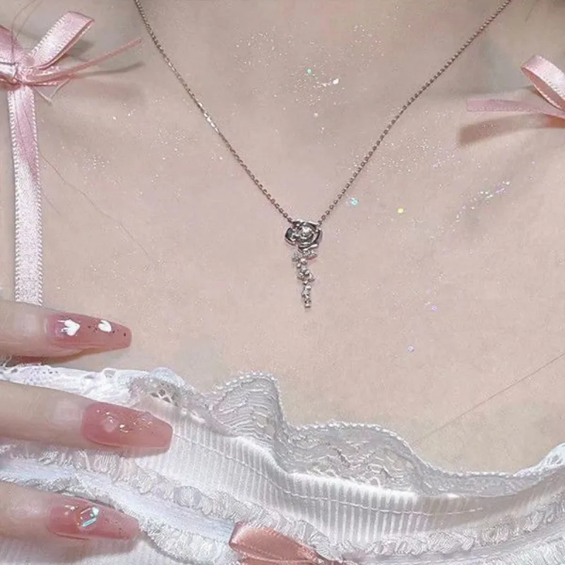 QIANFANGDAHUANGYE Zircon Necklaces Women's-1
