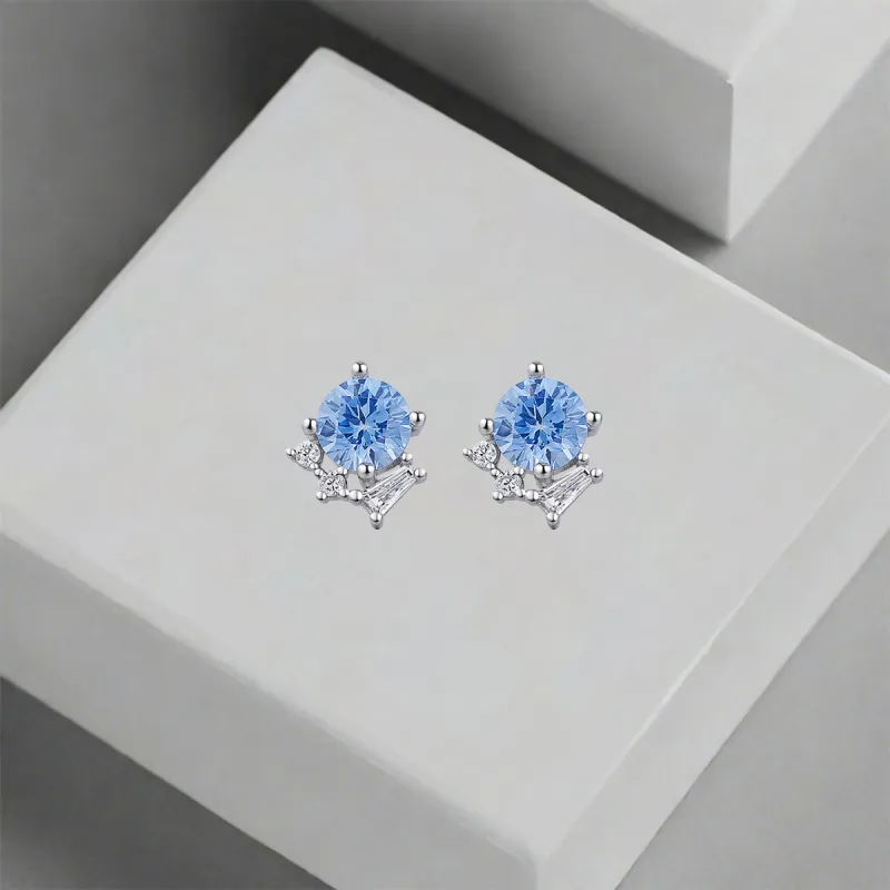 QIANFANGDAHUANGYE S925 Silver Alloy With Zircon Stud Earrings Women's-3