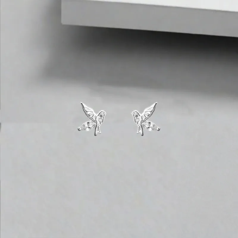 QIANFANGDAHUANGYE Zircon Stud Earrings Women's-3