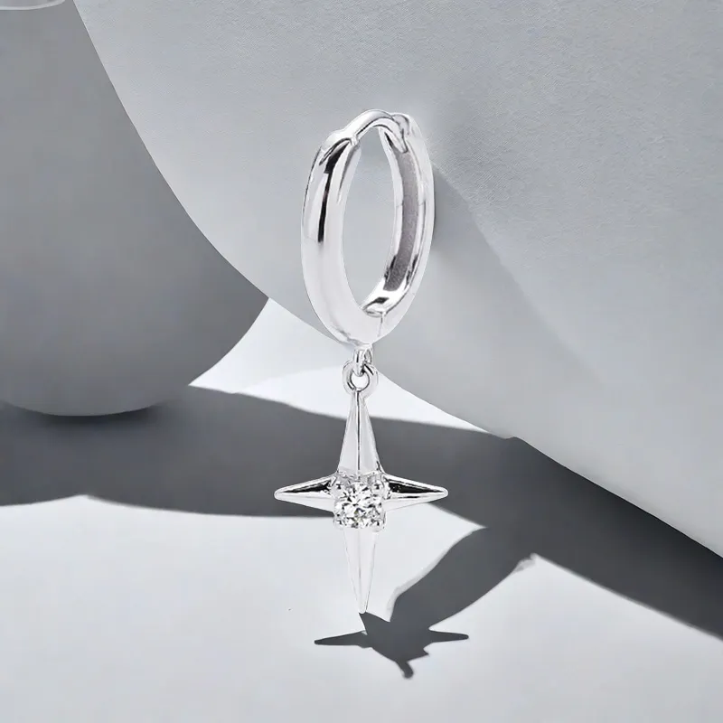 QIANFANGDAHUANGYE Zircon Earrings Unisex-5