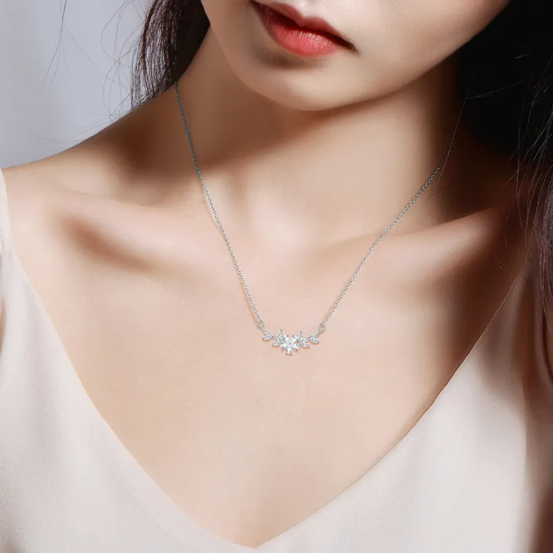QIANFANGDAHUANGYE White Gold Plated Necklaces Women's-2