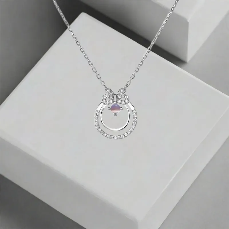 QIANFANGDAHUANGYE Zircon Necklaces Women's-4