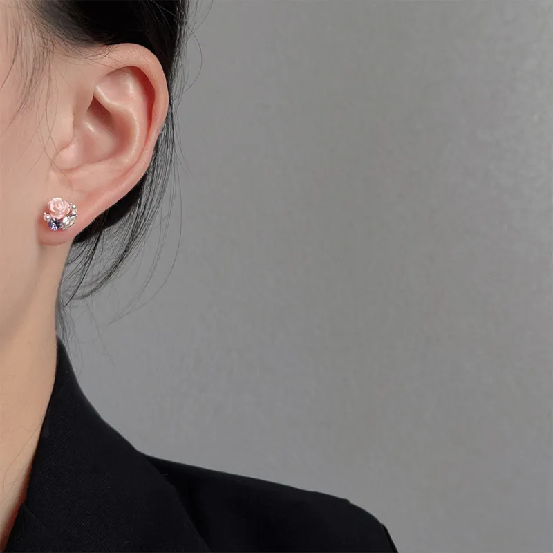 QIANFANGDAHUANGYE S925 Silver Stud Earrings Women's-1