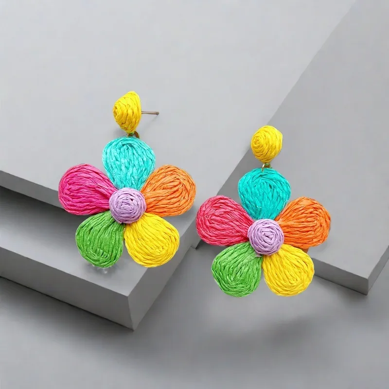 QIANFANGDAHUANGYE Alloy Earrings Women's Multicolor-3