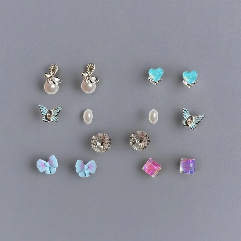 QIANFANGDAHUANGYE Faux Pearl Stud Earrings Women's-5